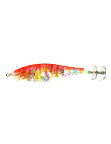 Cinnetic Squid Jig Tiger Glow 70mm 4-Rainbow Red